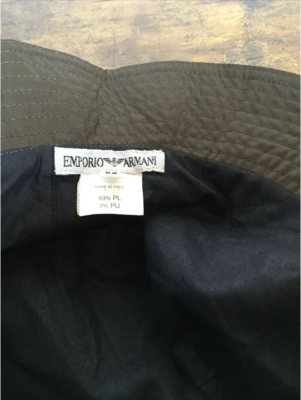 Emporio Armani Bucket Hat Brown Made In Italy Size 58 Vintage- RARE